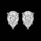 (IGI) Laboratory Grown Diamond (Round, D, VVS2, 1.11ct.)x2, Five Prongs Pear Brilliant Diamond Stud Earrings