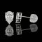 (IGI) Laboratory Grown Diamond (Round, D, VVS2, 1.11ct.)x2, Five Prongs Pear Brilliant Diamond Stud Earrings