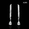 18K Gold, Laboratory Grown Diamond, Diamond Bar Dangle Drop Shape Diamond Stud Earrings