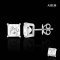 (GRA), Moissanite Princess Cut (4.0ct/D/VVS1/Ex) Four Prongs with Hook Solitaire Moissanite Stud Earrings