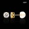 (IGI) Laboratory Grown Diamond (Round Brilliant, D, VVS2, 1.01ct. & 1.02ct.), Four Prongs Solitaire Diamond Stud Earrings