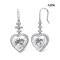 S925,  Moissanite Heart Shape Fish Hooks Earrings
