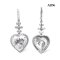S925,  Moissanite Heart Shape Fish Hooks Earrings