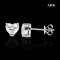 (IGI) Laboratory Grown Diamond (Heart Brilliant, D, VVS1&VVS2, 1.15&1.20ct.), Three Prongs Solitaire Diamond Stud Earrings