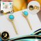 อะไหล่ตัวเรือนต่างหมุด Turquoise ไข่มุกเม็ดเดี่ยว ตัวเรือนต่างหูแบบ stud เงินแท้ 92.5 ก้านต่างหูยาวประมาณ 1.4 mm ประดับ turquoise แท้ เส้นผ่านศูนย์กลางหมุด รวมกระเปาะประมาณ 1.4 mm มีตรา PAKASIA ตัวเรือนมีให้เลือก 3 สี คือ สีทอง สีทองคำขาว และสี Pink Gold