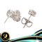 อะไหล่ตัวเรือนต่างหูหมุดพลอยแท้ White Topaz ขนาดพลอยรวมกระเปาะ 6.5 mm สำหรับไข่มุกเม็ดเดี่ยว ขนาดประมาณ 10.0-16.0 mm ตัวเรือนต่างหูวัสดุเงินแท้ 925 ประดับพลอยแท้ White Topaz ตัวเรือนมี 2 สีให้เลือกคือ สีทอง และสีทองคำขาว