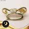 ตัวเรือนตะขอโบว์ประดับเพชร (ใหญ่) Silver Plating Gold [ CZ  ] / H0086