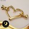 ตัวเรือนตะขอหัวใจเรียบ (โครงหัว) Silver Plating Gold [ N/A  ] / H0098