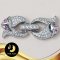 ตัวเรือนตะขอจิ้งจอก (ดวงตาแดง) ประดับเพชร Silver Plating White Gold [ CZ  ] / H0010