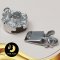 ตัวเรือนตะขอดอกกุหลาย 1 ห่วง Silver Plating White Gold [ N/A  ] / H0011