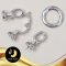 ตัวเรือนตะขอวงกลม 3 สาย Silver Plating White Gold [ N/A  ] / H0019