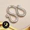 ตัวเรือนตะขอ M (ใหญ่) 13.25mm. (หนา 1.4mm.) Silver Plating White Gold [ N/A  ] / H0053