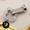 ตัวเรือนตะขอใบโคลเวอร์ประดับเพชร Silver Plating White Gold [ CZ  ] / H0069