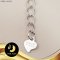 ตัวเรือนตะขอแบนยาวห่วงสองสายประดับเพชร (มีโซ่ปรับระดับ) Silver Plating White Gold [ CZ  ] / H0121