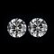 (IGI) 2.18 ct., Laboratory Grown Diamond (Round Brilliant, HPHT, 1.09 ct (x2), D, VVS 2), Pair Diamond