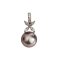 10.3 mm, Tahitian Pearl, West Indian Jasmine Diamond Paved Pearl Hinge Clasp Pendant
