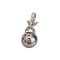 10.3 mm, Tahitian Pearl, West Indian Jasmine Diamond Paved Pearl Hinge Clasp Pendant