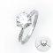 (GRA) 3.0 ct., Moissanite, Round Brilliant