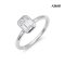 (GRA), Moissanite Emerald Cut (1.0ct/D/VVS1/Ex) Full Bezel Solitaire Moissanite Ring