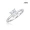 (GRA) 1.0 ct., Moissanite, Princess Cut, Solitaire Moissanite Ring