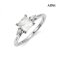 (GRA), Moissanite Princess Cut (1.0ct/D/VVS1/Ex) Three Stones Moissanite Ring
