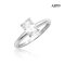 (GRA), Moissanite Radiant Cut (1.0ct/D/VVS1/Ex) Four Prongs Solitaire Moissanite Ring