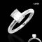 (GRA) Four Prongs Emerald Cut Moissanite (1.0ct.) Four Prongs Ring