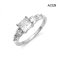 (GRA), Moissanite Princess Cut (1.0ct/D/VVS1/Ex) Five Stones Moissanite Ring