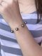 Approx. 9.0 mm, Tahitian Pearl, Station Pearl, Cable Chain Bracelet