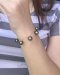 Approx. 9.0 mm, Tahitian Pearl, Station Pearl, Cable Chain Bracelet