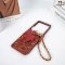 Molan Cano Paisley Card Case Flip 7 เคสหนังลายดอกไม้พร้อมสายคล้องมือ และช่องใส่บัตร