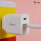 Gizmo adapter USB+PD 2 Port 20W อะแดปเตอร์ 2 ช่อง พร้อมสายชาร์จไทป์ซี อุปกรณ์ชาร์จ สีขาว GA-023 มี มอก.