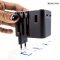 JELLICO หัวแปลงปลั๊กไฟ universal travel adapter S9 PD 2xUSB-C + 1xUSB 3.4A Max 2500W Black