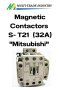 Magnetic Contactors S- T21 Coil 220V (32A) "Mitsubishi"