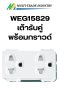 WEG15829 เต้ารับคู่พร้อมกราวด์