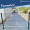 แผงรั้วสำเร็จรูปเคลือบพีอีสีเขียว ขนาด 1.53 x 2.4 ม. ความหนาของลวด 5.5 มม.