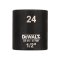 DEWALT รุ่น DT7541-QZ ลูกบ๊อกซ์ 6 เหลี่ยมแกน 1/2 นิ้ว ขนาด 24 มม. ยาว 38 มม.