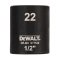 DEWALT รุ่น DT7540-QZ ลูกบ๊อกซ์ 6 เหลี่ยมแกน 1/2 นิ้ว ขนาด 22 มม.