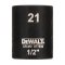 DEWALT รุ่น DT7539-QZ ลูกบ๊อกซ์ 6 เหลี่ยมแกน 1/2 นิ้ว ขนาด 21 มม.