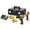 DEWALT รุ่น DCK2111L2T-B1 ชุดสว่านกระแทก DCD706 + ไขควงกระแทก DCF801 ไร้แปรงถ่าน