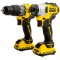 DEWALT รุ่น DCK2111L2T-B1 ชุดสว่านกระแทก DCD706 + ไขควงกระแทก DCF801 ไร้แปรงถ่าน