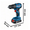 Bosch - Combo Set โปร 5 เทวดา สว่านกระแทก+เครื่องเจียร์+เครื่องเป่าลม+ไขควงกระแทก+ประแจกระแทกไร้สาย พร้อมแบตและแท่นชาร์จ