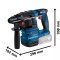 Bosch - Combo Set โปรตบทรัพย์ สว่านกระแทก+เครื่องเจียร์+สว่านโรตารี่+ไขควงกระแทก+เลเซอร์วัดระยะ พร้มอแบตและแท่นชาร์จ