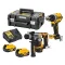 DEWALT รุ่น DCK2215P2T-B1 ชุดคอมโบสว่านไขควงและสว่านโรตารี่ไร้สายไร้แปรงถ่าน 20V Max (DCD800+DCH172) พร้อมแบตเตอรี่ 5AH*2 กล่อง TSTAK