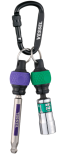 Vessel รุ่น QB-22K2GV หัวจับดอกไขควงแบบ บอล สีเขียว x 1 , สีม่วง x 1 พร้อมห่วง