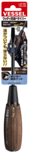 Vessel รุ่น B-330 -6x100 ไขควง Wood Compo กันลื่น ตอกได้ ความยาวแกน 100 ความยาวทั้งตัว 217mm.