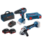 Bosch รุ่น GSB 18 V-50+GWS 18V-10 Li Combo Set (กระเป๋าช่าง+แบตเตอรี่ 5 Ah 2 ก้อน+แท่นชาร์เร็ว) (0615990M2A)