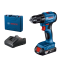 Bosch รุ่น GSR 185-LI Brushless 1 Batt 2 Ah  สว่านไขควงไร้สาย 4 หุน 18 V แบตเตอรี่ขนาด 2.0 Ah  1 ก้อน พร้อมแท่นชาร์จ และกล่องเครื่องมือ(06019K30K1)