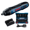 Bosch รุ่น Bosch GO 2 Kit ไขควงไร้สาย 2 ระบบ แรงบิด 5 ระดับ+ชุดดอก 33 ชิ้น (06019H2181)