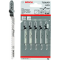 Bosch รุ่น T 101 AO ใบเลื่อยจิ๊กซอว์ (สำหรับตัดไม้) 5 ใบ (2608630031)